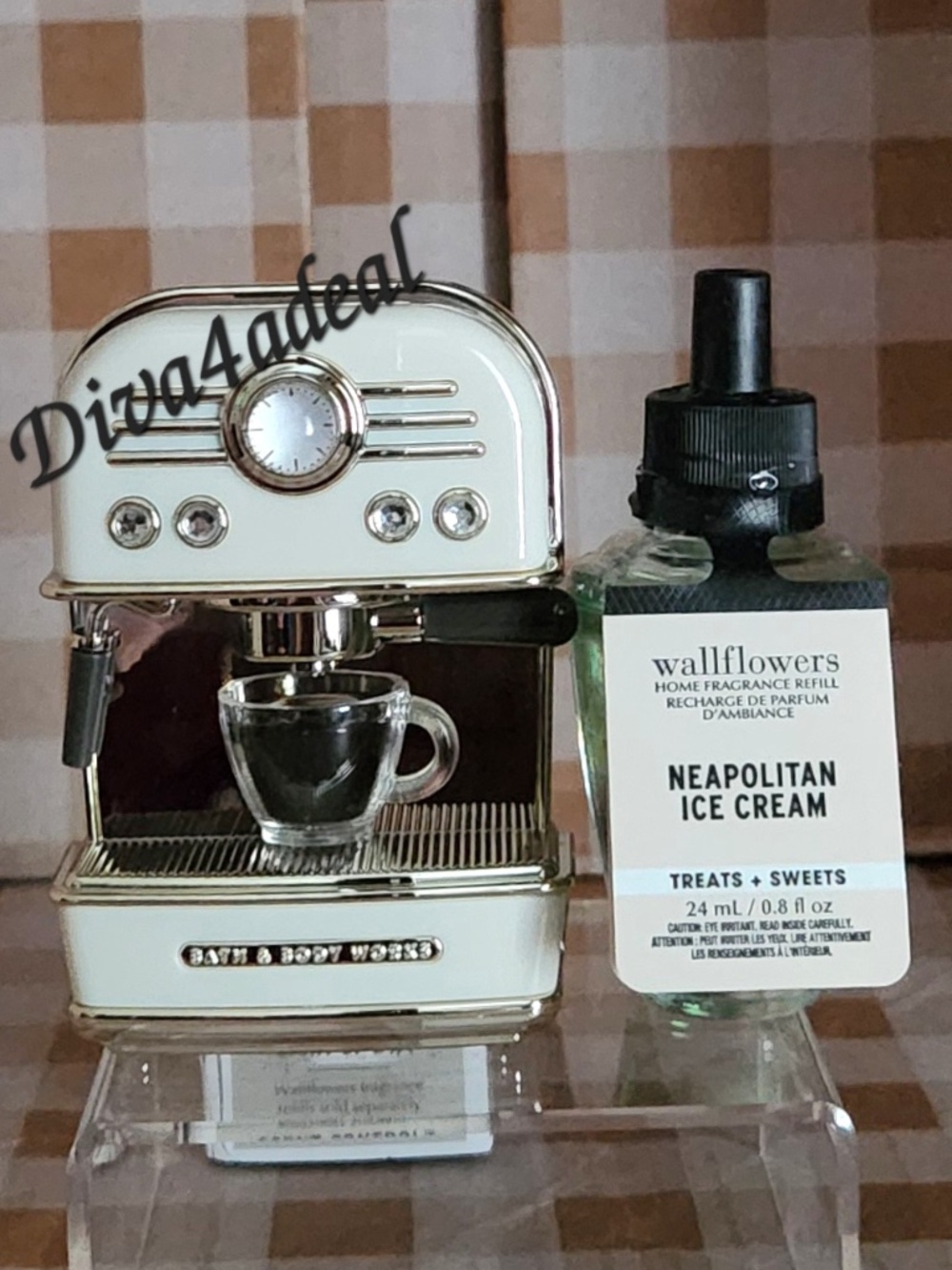 Bath & Body Works ESPRESSO MAKER Nightlight Wallflower Plug & Refill 2PC Bundle